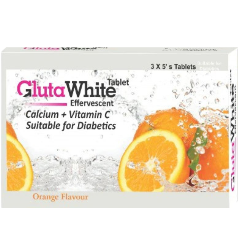 Gluta White Vitamin C Tablets for Skin Complexion 